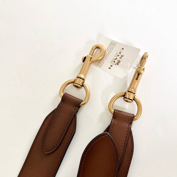 Coach Replacement Adjustable Crossbody Wide Leather Gold Strap NWT - Picture 7 of 7